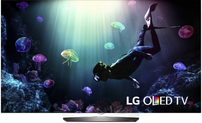 Stock image of an OLED television